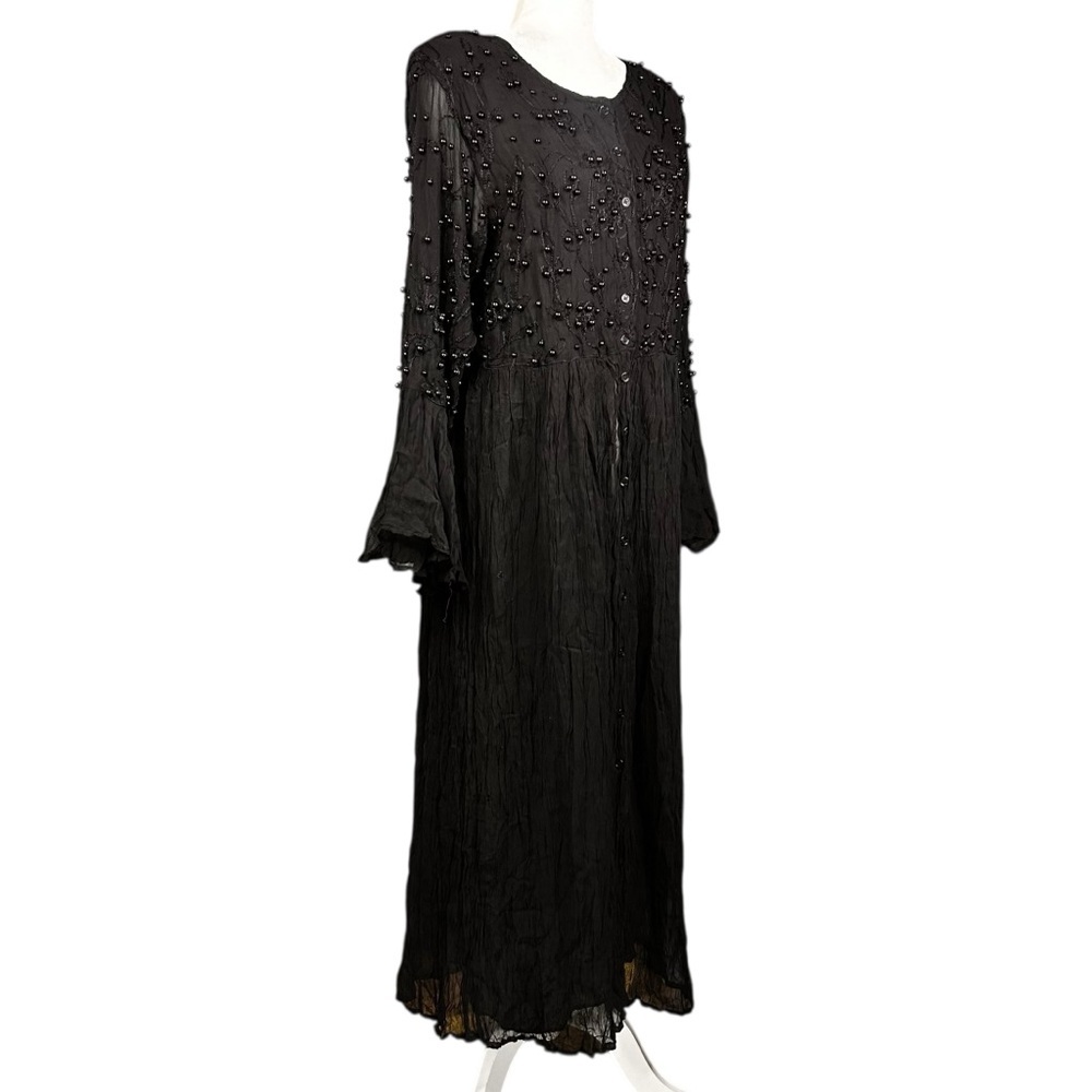 80's Jakelin Maxi Dress S FLAWS Witchy Whimsygoth Goth Fairy Grunge Thrashed - Picture 3 of 16